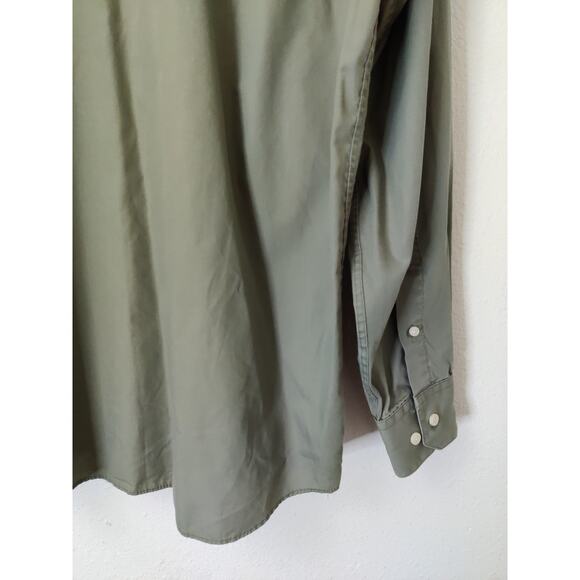 Emanuel Ungaro Men's Green Cotton Blend Long Sleeves Button-Down Shirt Size M - Picture 6 of 8